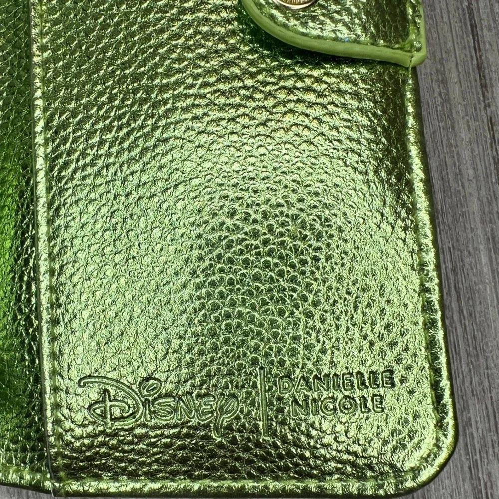 Disney Danielle Nicole Tinkerbell Metallic Green Wallet‎ Clutch Crossbody Bag - Picture 3 of 10